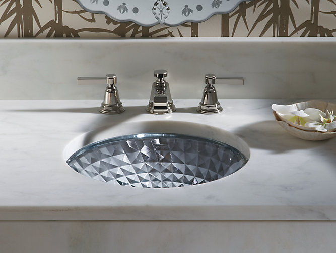 Kallos Spun Glass Undermount Sink K, Kohler Small Undermount Bathroom Sink